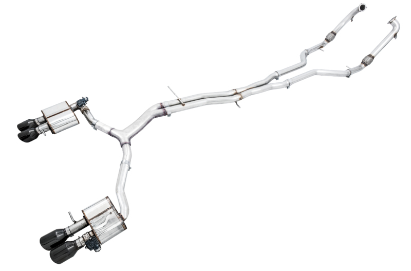 AWE Tuning SwitchPath Exhaust - Non-Resonated (Black 102mm Tips) for Audi B9 S5 Sportback
