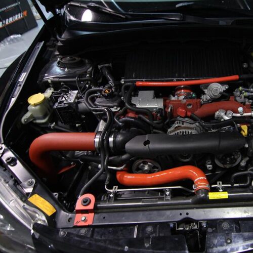 Mishimoto Cold Air Intake Kit - Wrinkle Red for 08+ Subaru WRX/STi Performance - Image 9