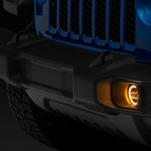 Raxiom for 2007-2023 Jeep Wrangler JK & JL 20-23 Jeep Gladiator JT Axial Series LED Fog Lights w/ Halo - Image 8
