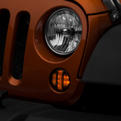 Raxiom for 2007-2018 Jeep Wrangler JK Axial Series LED Front Turn Signals (Smoked) - Image 9