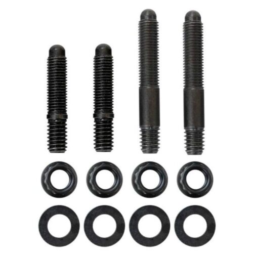 Moroso 2PC 5/16in-24 x 1.625in & 2 PC 5/16in-24 X 2.0in Long 12-Point Nuts Carb Stud Kit w/Bracket