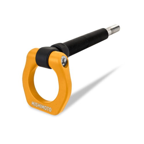 Alternative view of Mishimoto Tow Hook Gold for 2022+ Subaru WRX Front