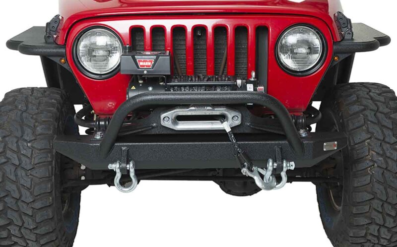 Fishbone Offroad 97-06 Jeep Wrangler TJ Rubicon Front Bumper W/Winch Guard - Blk Textured Powdercoat - Image 9