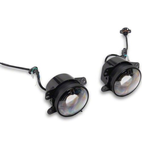Raxiom for 2007-2018 Jeep Wrangler JK V2 LED Switchback Fog Lights with Amber Turn Signal and Halo Rings