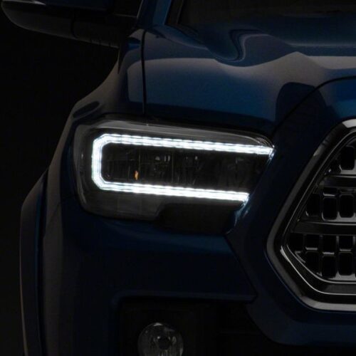 Raxiom for 2016-2023 Toyota Tacoma w/ Factory Halogen DRL LED Headlights- Black Housing (Clear Lens) - Image 8