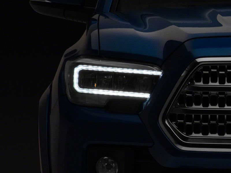 Raxiom for 2016-2023 Toyota Tacoma w/ Factory Halogen DRL LED Headlights- Black Housing (Clear Lens) - Image 8