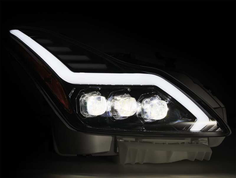 AlphaRex 08-13 Infiniti G37 NOVA LED Proj Headlights Alpha Black w/Activ Light/Seq Signal/Switch DRL - Image 3