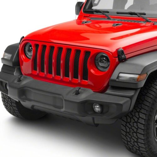 Raxiom for 2018-2023 Jeep Wrangler JL Axial Series 9-In LED Angel Eye Headlights- Black Housing (Clear Lens) - Image 5