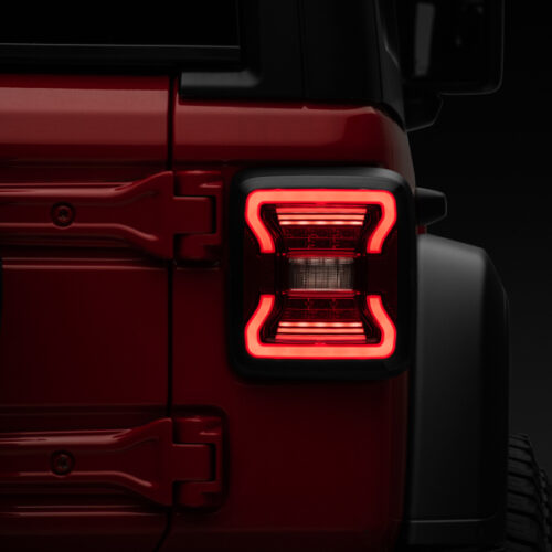 Raxiom for 2018-2022 Jeep Wrangler JL LED Tail Lights- Black Housing - Red Lens - Image 7