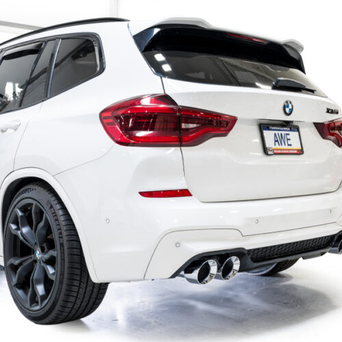 AWE Tuning SwitchPath Axle-Back Exhaust - Chrome Silver Tips for 20-25 BMW X3 M/M Comp (F97) AWD - Image 4