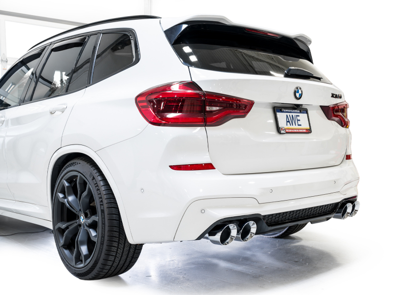 AWE Tuning SwitchPath Axle-Back Exhaust - Chrome Silver Tips for 20-25 BMW X3 M/M Comp (F97) AWD - Image 4