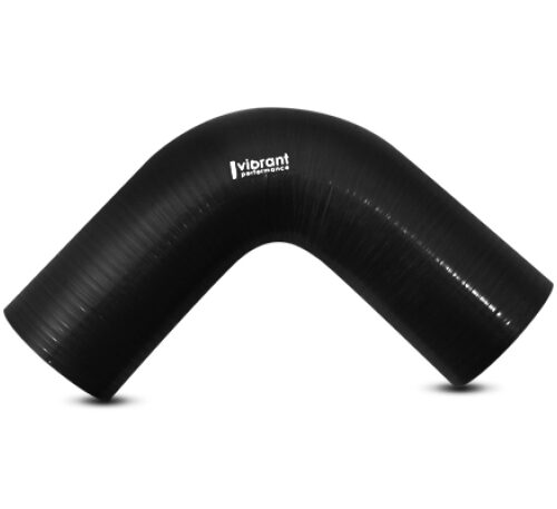 Alternative view of Vibrant 90 Degree Silicone Elbow 2.375in ID x 5.00in Leg Length - Black