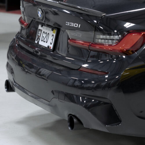 Alternative view of Dinan for 19-26 BMW 330i (G20)/21-26 BMW 430i (G22) Valved Axleback Exhaust System - Polished Tips