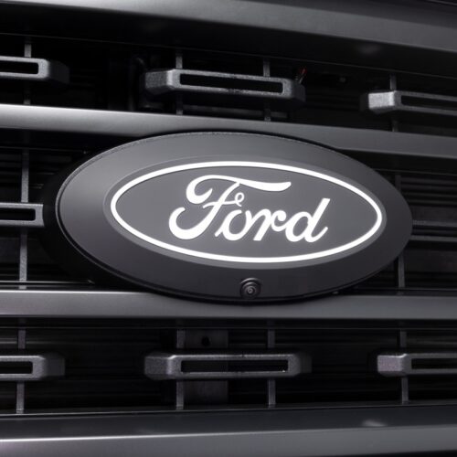 Alternative view of Putco Ford F-150 Front Emblem - With camera cutout (No Spray washer)