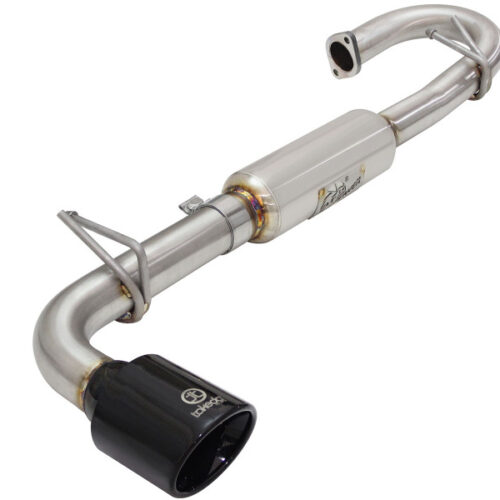aFe Power Takeda 11-16 Scion TC 2.5L 2 1/4-2 1/2in Stainless Steel Axle-Back Exhaust w/Black Tip - Image 3