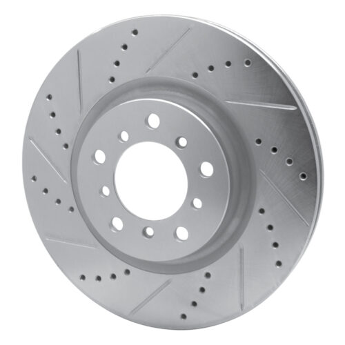 Alternative view of R1 Concepts for 2001-2006 BMW M3 Right Front Drilled & Slotted Silver Brake Rotor