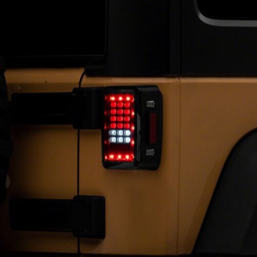 Alternative view of Raxiom for 2007-2018 Jeep Wrangler JK Axial Series LED Tail Lights- Black Housing (Clear Lens)