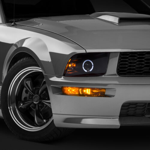 Raxiom for 2005-2009 Ford Mustang Halogen 2010 Style LED Halo Headlights-Blk Hsng(Clear Lens/Excludes GT500) - Image 4
