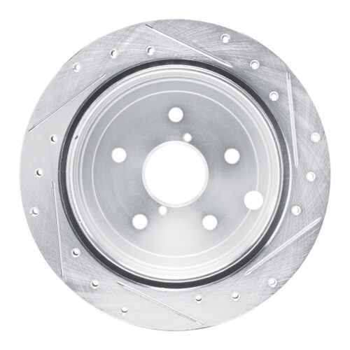 R1 Concepts for 22-25 Subaru WRX Rear Left Drilled & Slotted Silver Brake Rotor - Image 5