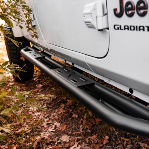 Rampage 20-22 Jeep Gladiator SRS Sidebar Rock Crawler Steps - Black - Image 4