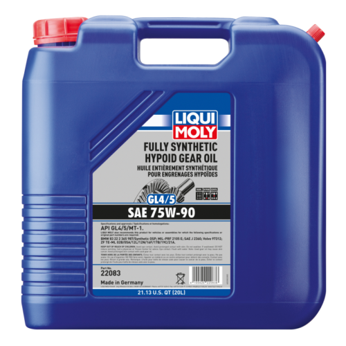 Alternative view of LIQUI MOLY 20L Fully Synthetic Hypoid Gear Oil (GL4/5) 75W90