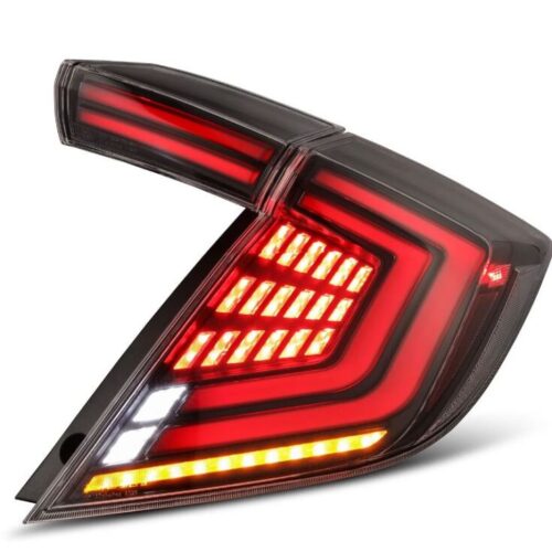 AlphaRex 16-21 Honda Civic Hatchback/ Type-R FK8 Nova-Series LED Tail Lights (Pair) - Alpha Black - Image 4
