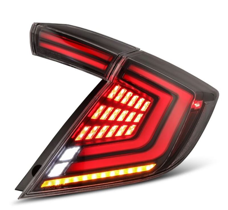 AlphaRex 16-21 Honda Civic Hatchback/ Type-R FK8 Nova-Series LED Tail Lights (Pair) - Alpha Black - Image 4