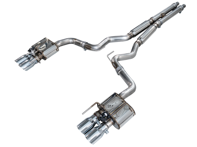 AWE Tuning SwitchPath Exhaust - Chrome Silver Tips for 18-23 S550 Mustang GT