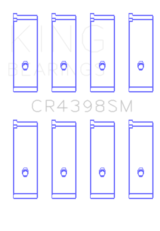 King Engine Bearings CR4398SM0.5 Honda L13A4/L15A (Size 0.5) Connecting Rod Bearing Set