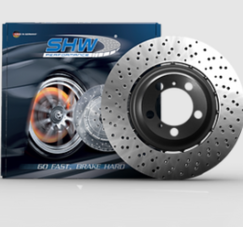 SHW 2021 BMW M3 / 21-22 BMW M4 (Base/Competition) Right Front Drilled LW Brake Rotor (34108093710)