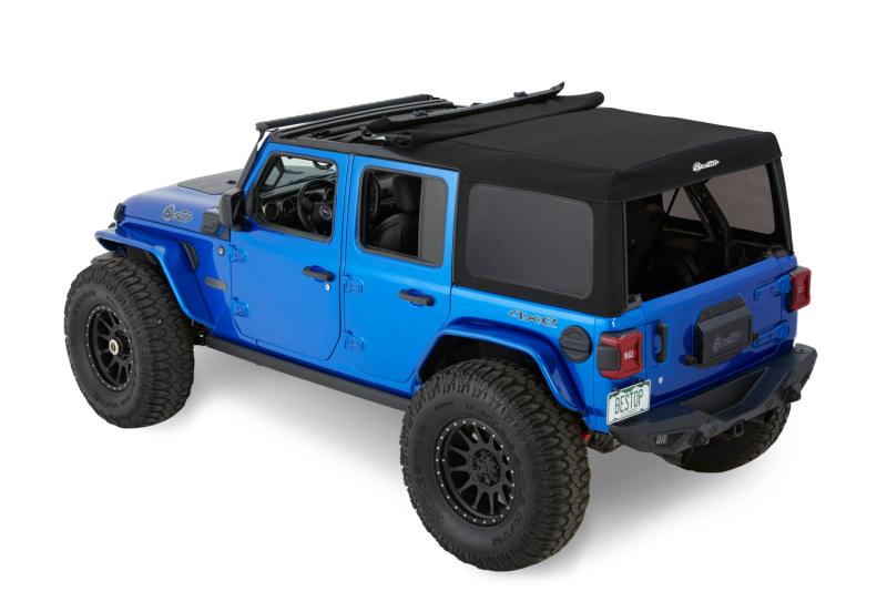 Bestop 18-26 Jeep Wrangler JL 4-Door Supertop (Premium Black Twill) - Image 6