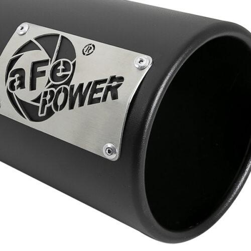 aFe Power SATURN 4S 4in SS Intercooled Exhaust Tip - Black 4in In x 5in Out x 12in L Bolt-On - Image 6