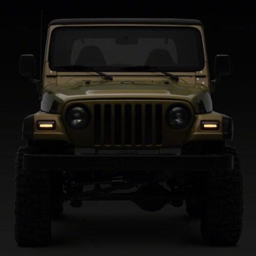Raxiom for 1997-2006 Jeep Wrangler TJ Axial Series LED Sequential Cornering Lights- Smoked - Image 6