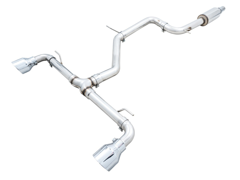 AWE Tuning 3020-32658 2022 VW GTI MK8 Track Edition Exhaust - Chrome Silver Tips