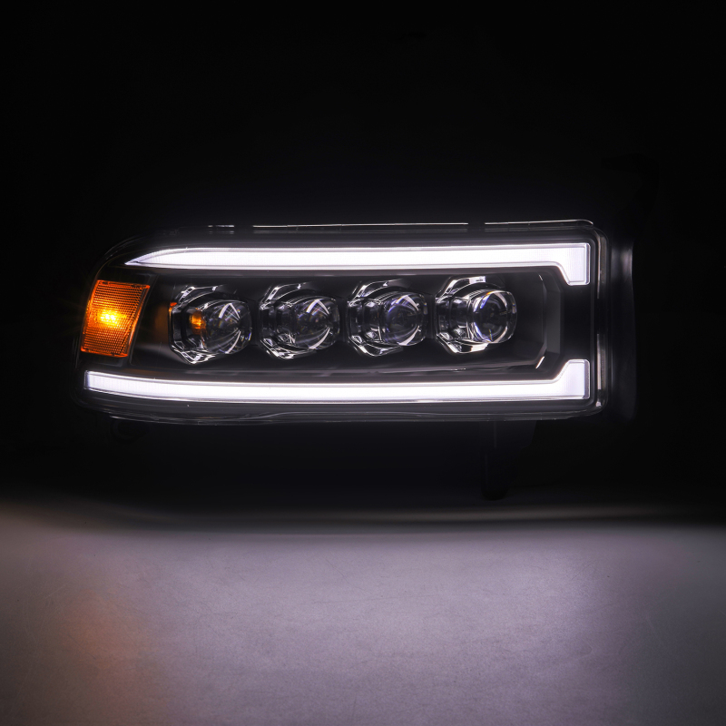 AlphaRex 94-01 RAM 1500 NOVA LED Proj Headlights Blk w/Activ Light/Seq Signal/SB DRL - Image 2