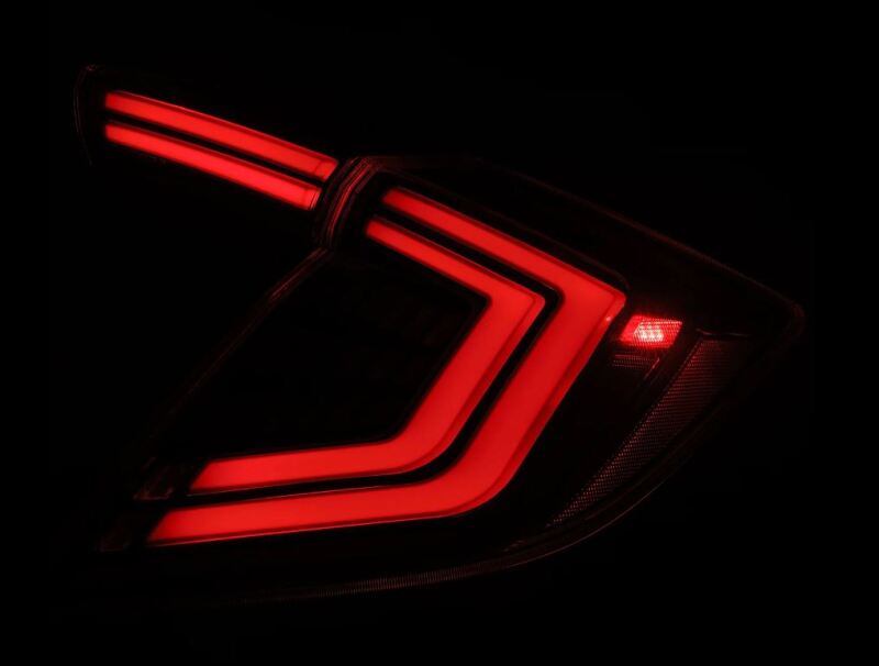 AlphaRex 16-21 Honda Civic Hatchback/ Type-R FK8 Nova-Series LED Tail Lights (Pair) - Alpha Black - Image 5
