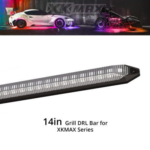 XK Glow 14in XKmax DRL Truck Grill Flexible Light App Cntl Bar 2pc