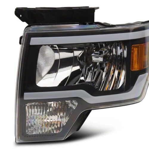 Raxiom for 2009-2014 Ford F-150 Axial Series Headlight w/ SEQL LED Bar- Black Housing (Clear Lens) - Image 5
