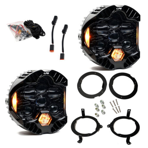 Baja Designs for 18-25 Jeep Wrangler JL/20-25 Gladiator JT (w/Halogen) DOT LP6 LED Headlight Kit - Amber