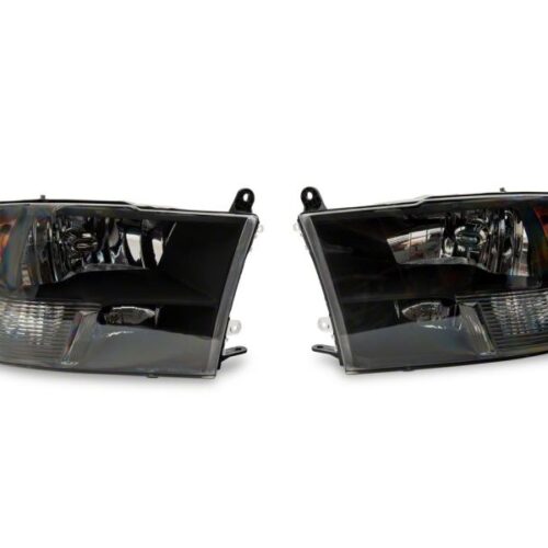 Alternative view of Raxiom for 2009-2018 Dodge RAM 1500 Axial Series Euro Style Headlights w/ Dual Bulb Blk Housing (Clear Lens)