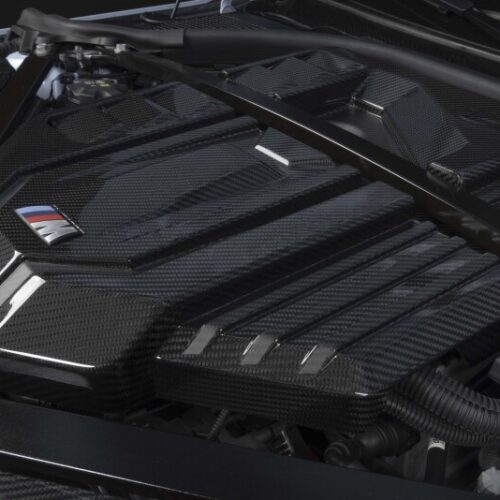 Dinan for 21-27 BMW M2/M3/M4 (G80/G82/G87) Gloss Carbon Fiber Engine Cover w/Matte Accents - Image 8
