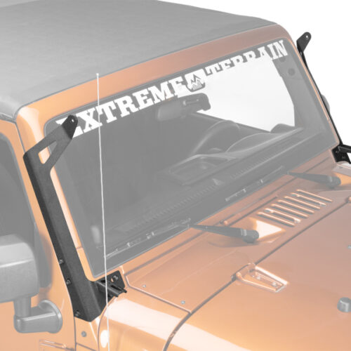 Raxiom for 2007-2018 Jeep Wrangler JK 50-Inch LED Light Bar Windshield Mount w/ Auxiliary Bracket