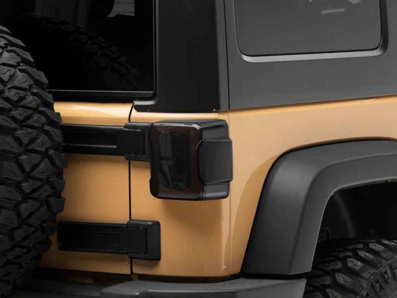Raxiom for 2007-2018 Jeep Wrangler JK Axial Series LED Tail Lights- Black Housing (Smoked Lens) - Image 9