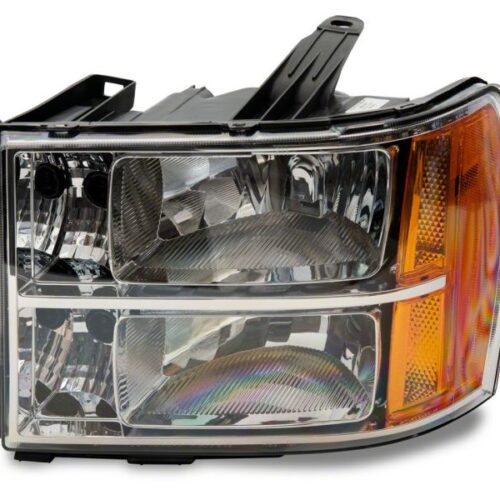 Raxiom for 2007-2014 GMC Sierra 1500/2500 HD/3500 HD Axial OEM Rep Headlights- Chrome Housing (Clear Lens) - Image 3