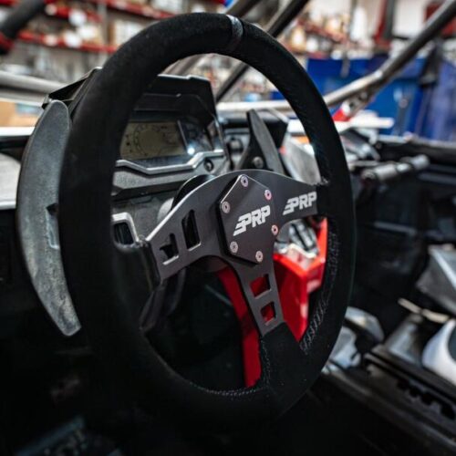 PRP Flat Suede Steering Wheel - Black - Image 5
