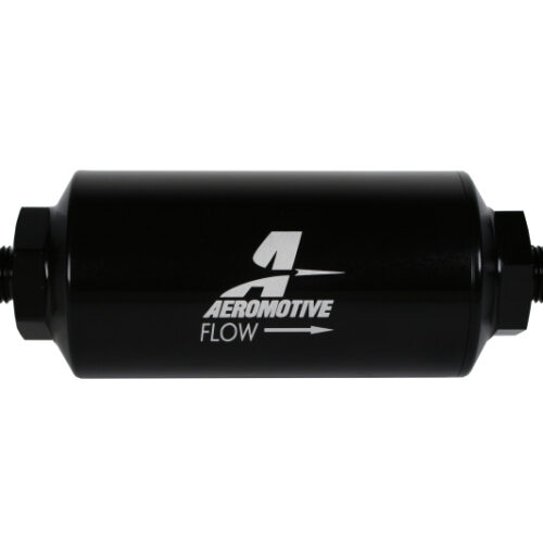 Aeromotive In-Line Filter - (AN-6 Male) 10 Micron Fabric Element Bright Dip Black Finish - Image 3