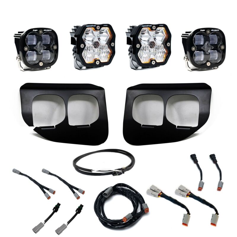 Baja Designs for 20-22 Ford SD Squadron Pro/SAE 2.0 Dual Fog Pocket Kit Upfitter (SAE Fog) - Clear