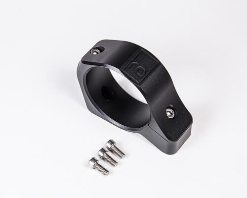 Radium Engineering 2-Piece Fuel Pump Clamp 60mm - Black W/ Logo - Image 2