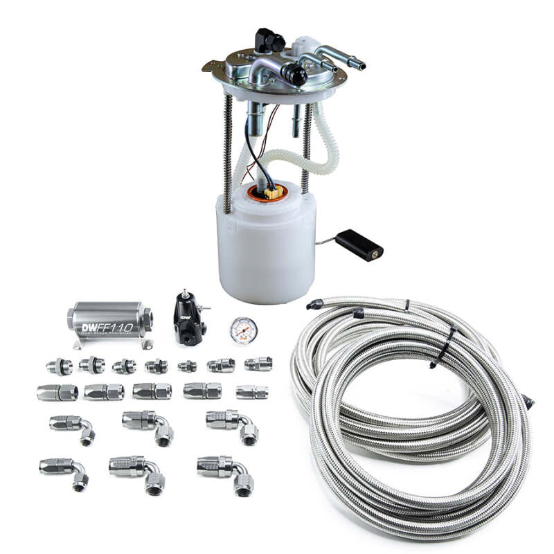 DeatschWerks 05-19 Yukon/Tahoe/Suburban DW400 Pump Module and Return SS CPE Plumbing Kit - Image 3