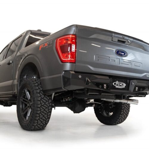 Alternative view of Addictive Desert Designs for 2021 Ford F-150 Stealth Fighter Rear Bumper w/ Back up Sensors